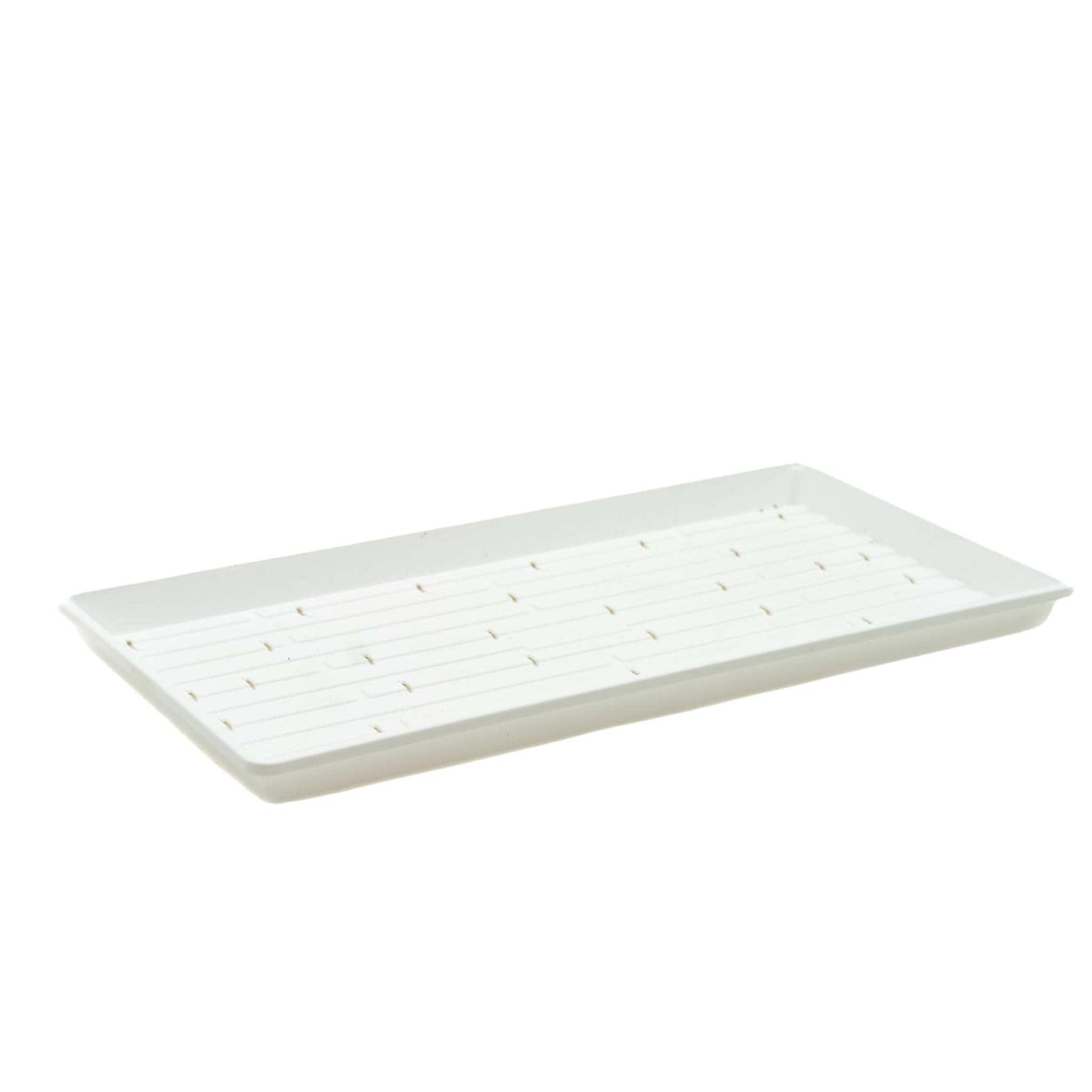 1020 Microgreen Trays Shallow Extra Strength White / 10 Trays / With Holes Bootstrap Farmer