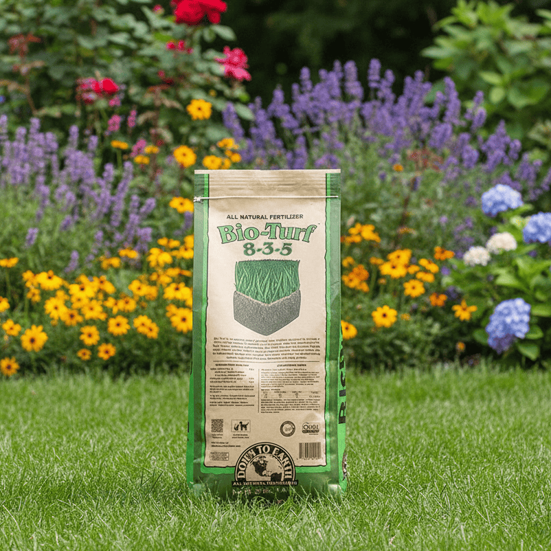lawn and plant fertilizer Down to Earth Bio-Turf 8-3-5 Fertilizer (25 Lb Bag) for sale – Grow Organic