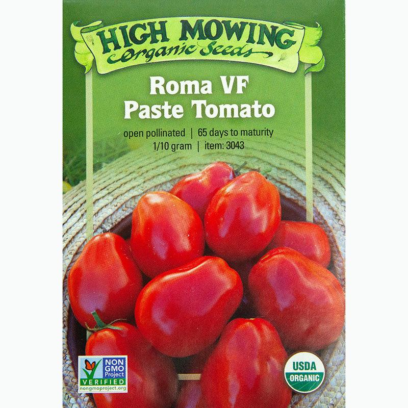 Roma VF Paste Tomato Seeds (Organic) High Mowing Seeds