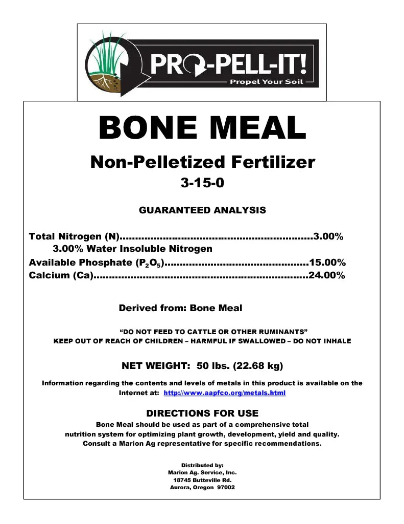 Organic Bone Meal Cooked 3-15-0 (50 lb) Grow Organic