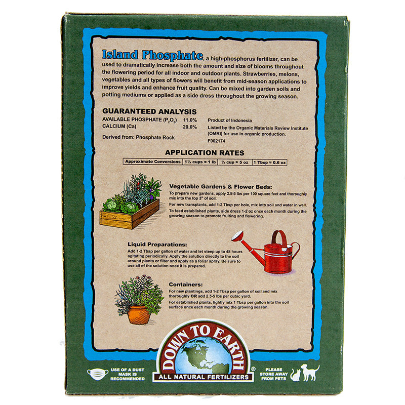 Seabird Guano Hi P 0-11-0 (5 Lb Box) - Grow Organic Seabird Guano Hi P 0-11-0 (5 lb Box) Fertilizer