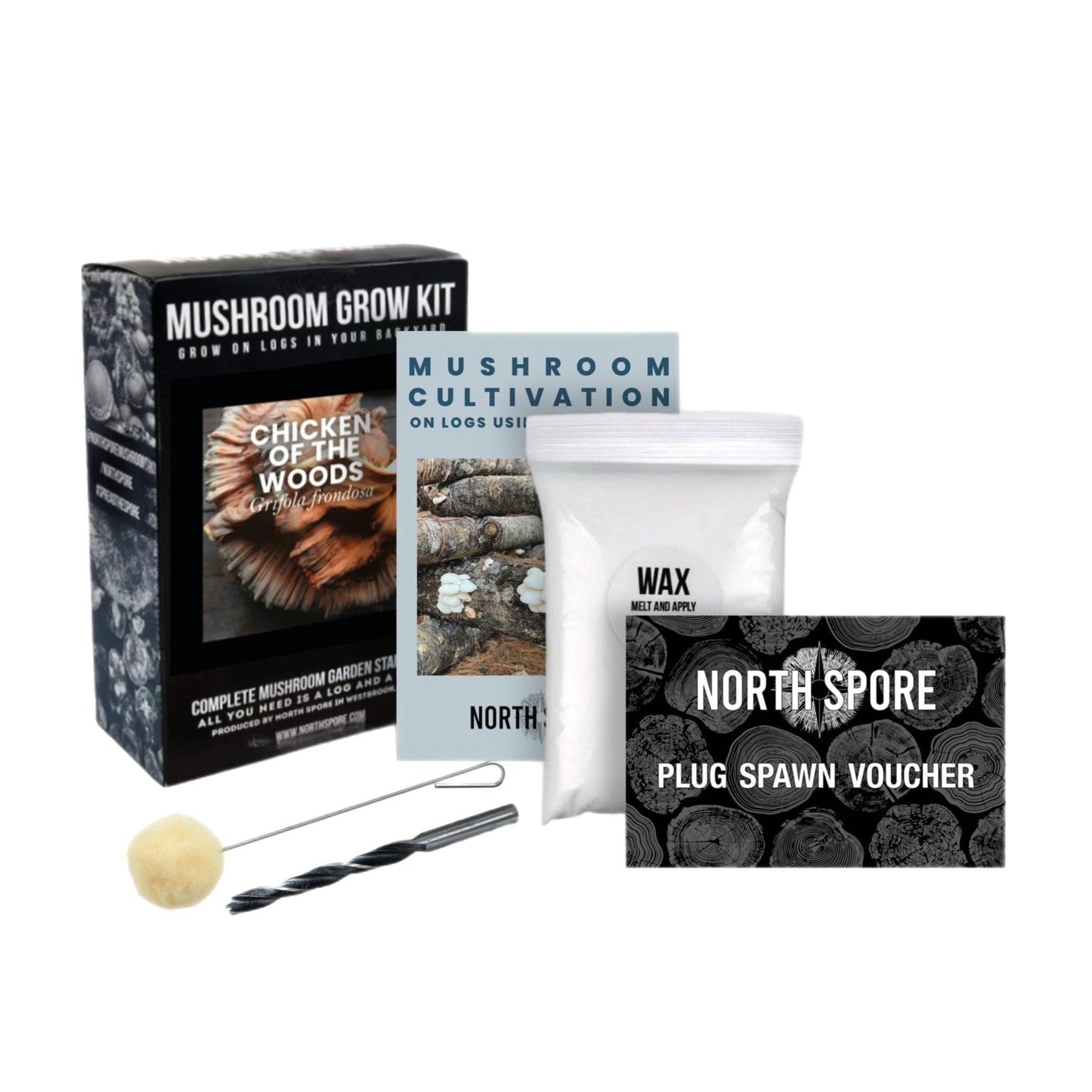 Organic Chicken of the Woods Mushroom Outdoor Log Kit With Voucher North Spore