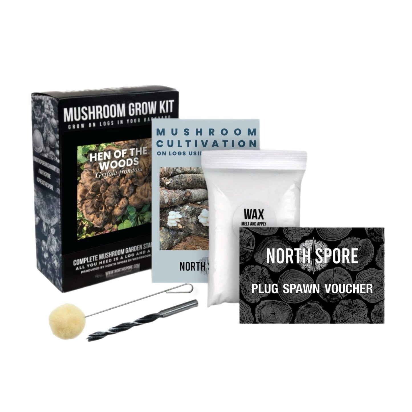 Organic Hen of the Woods (Maitake) Outdoor Log Growing Kit North Spore