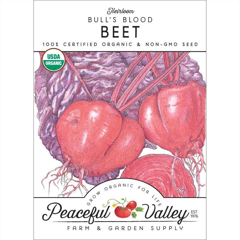 Bull's Blood Beet Seeds (Organic) Peaceful Valley