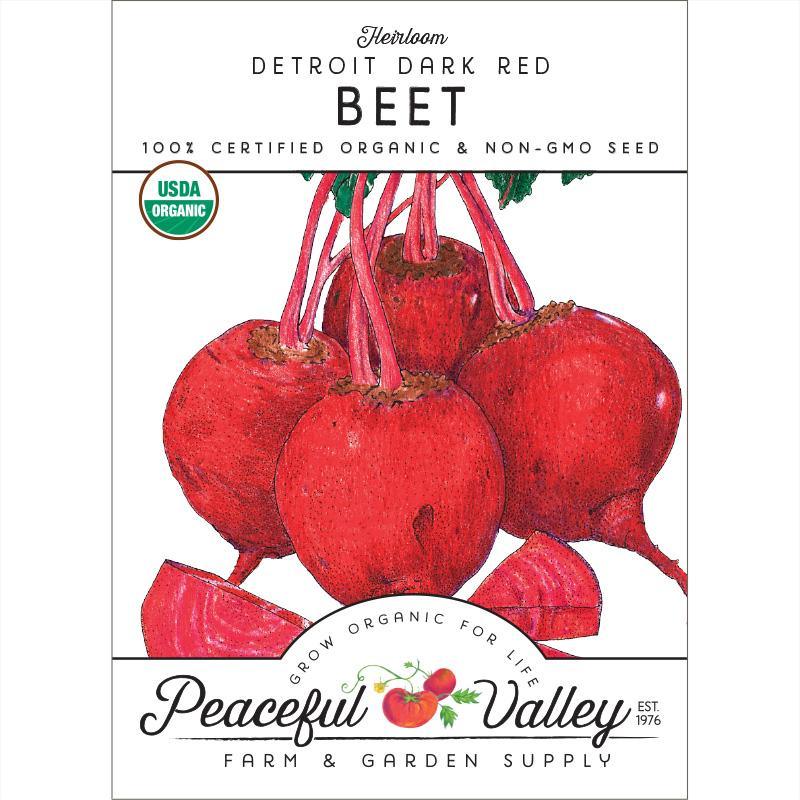 Detroit Dark Red Beet Seeds (Organic) Peaceful Valley