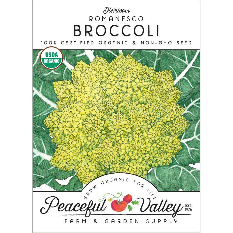 Romanesco Broccoli Seeds (Organic) Peaceful Valley