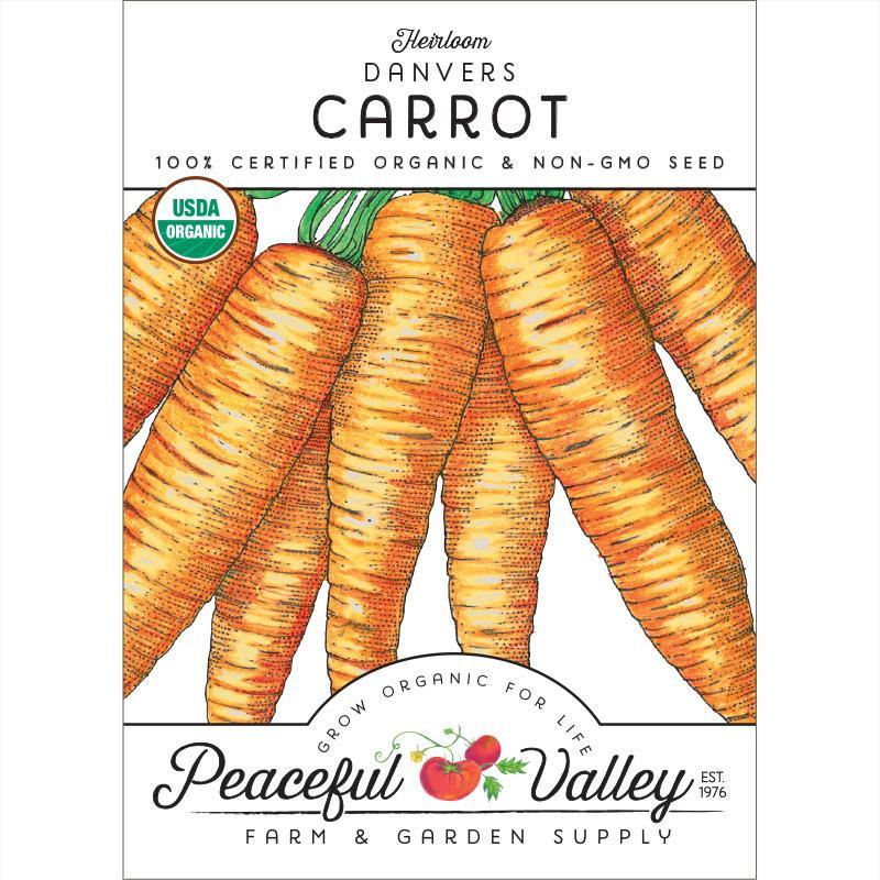 Danvers Carrot Seeds (Organic) Peaceful Valley