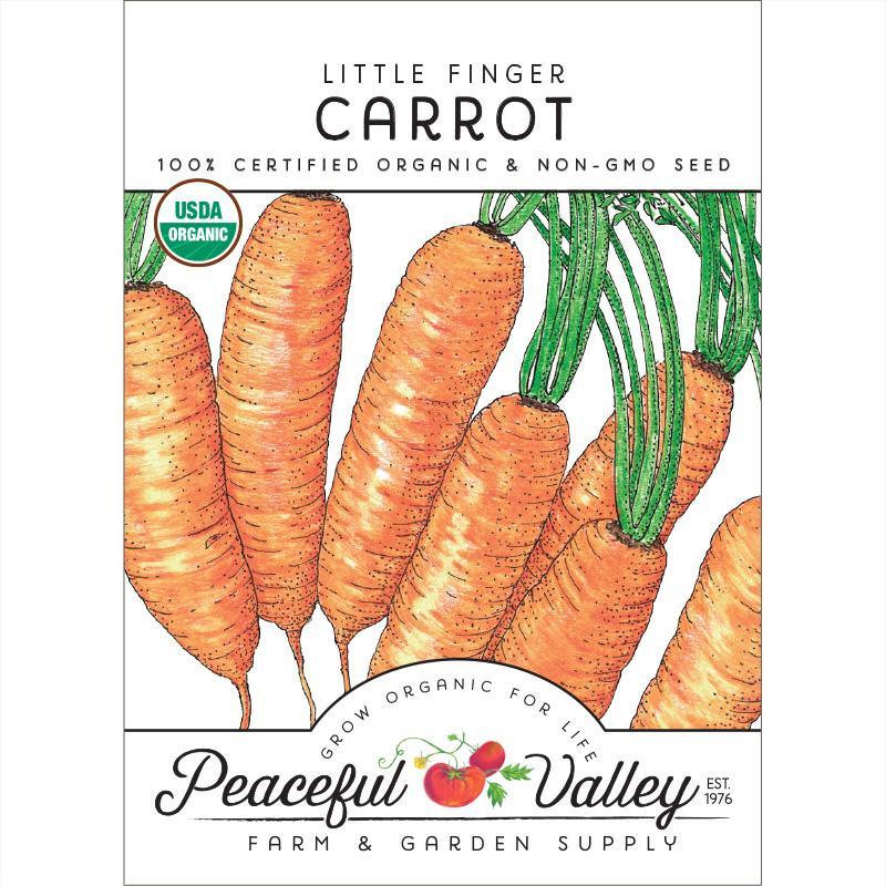 Little Finger Carrot Seeds (Organic) Peaceful Valley