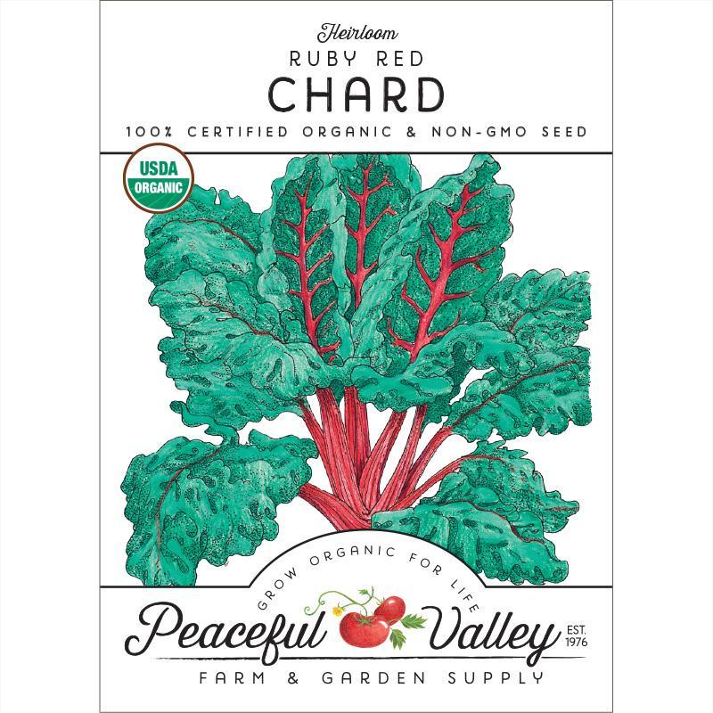 Red Ruby Chard Seeds (Organic) Peaceful Valley