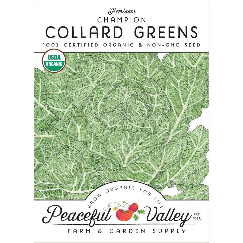 Champion Collard Green Seeds (Organic) Peaceful Valley