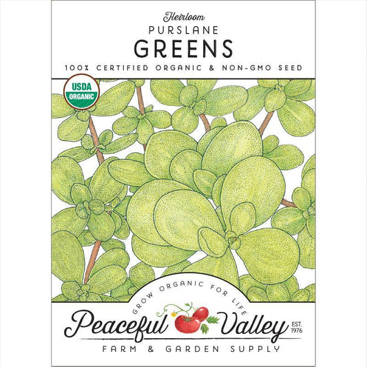 Purslane Greens Seeds (Organic) Peaceful Valley