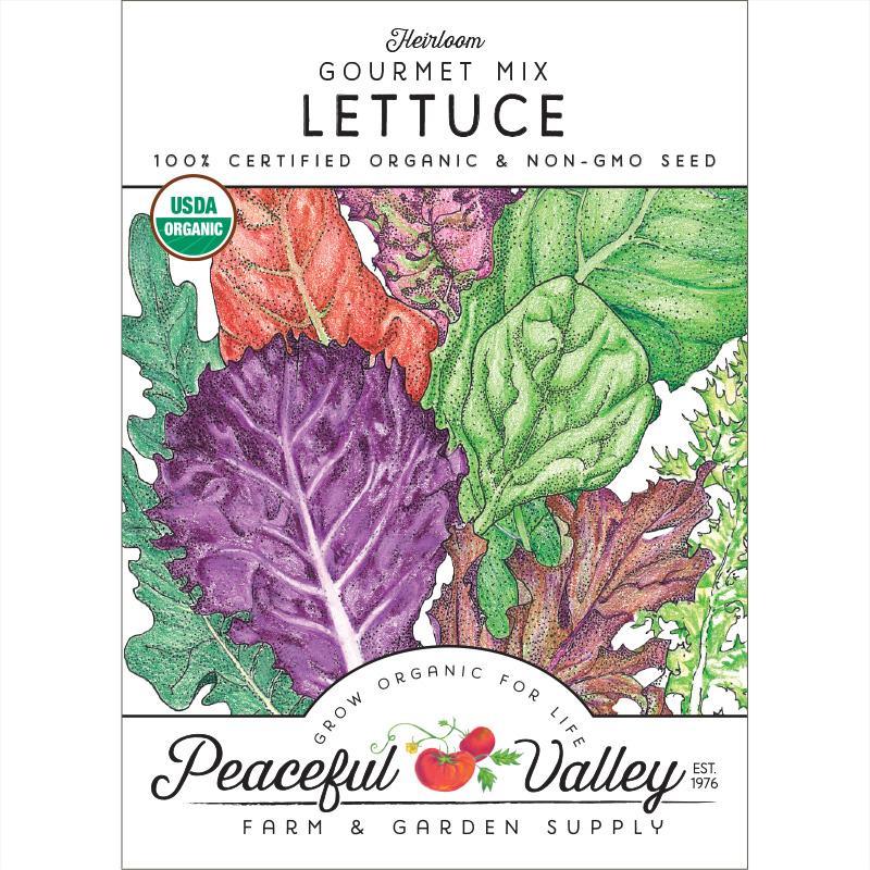 Gourmet Mix Lettuce Seeds (Organic) Peaceful Valley