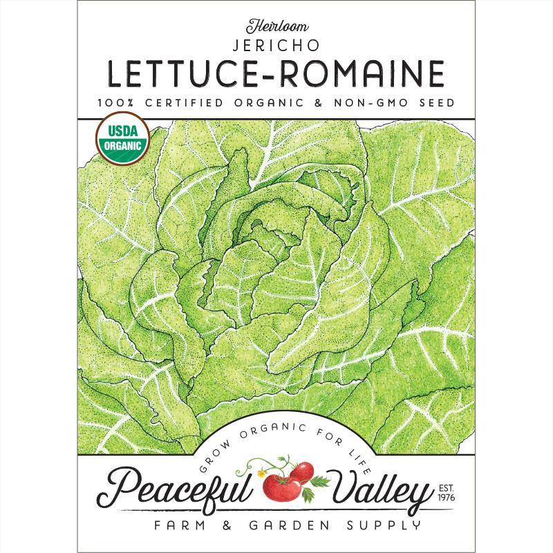 Romaine, Jericho Lettuce Seeds (Organic) Peaceful Valley