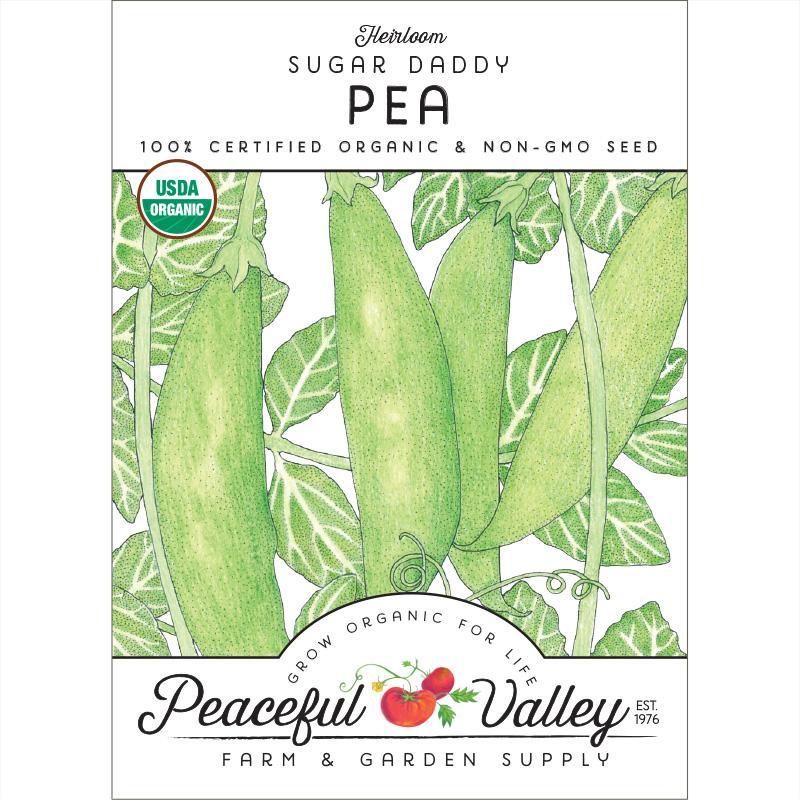 Sugar Daddy Pea Seeds (Organic) Peaceful Valley