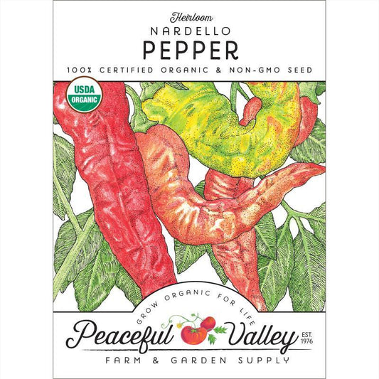 Nardello Sweet Pepper Seeds (Organic) Peaceful Valley