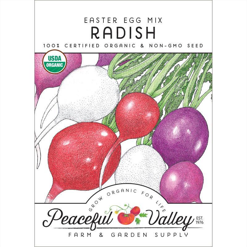 Easter Egg Mix Radish Seeds (Organic) Peaceful Valley