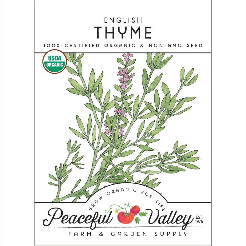 English Thyme Seeds (Organic) Peaceful Valley