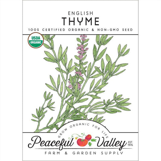 English Thyme Seeds (Organic) Peaceful Valley