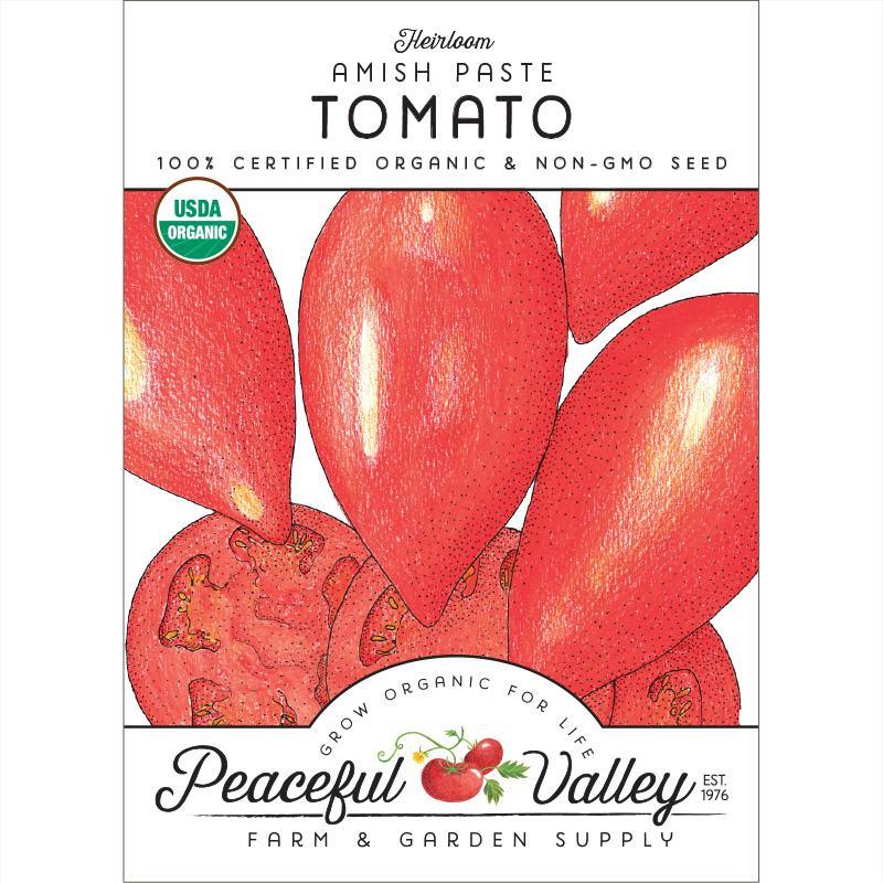 Amish Paste Tomato Seeds (Organic) Peaceful Valley