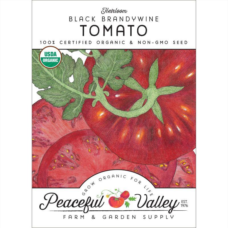 Brandywine Black Tomato Seeds (Organic) Peaceful Valley
