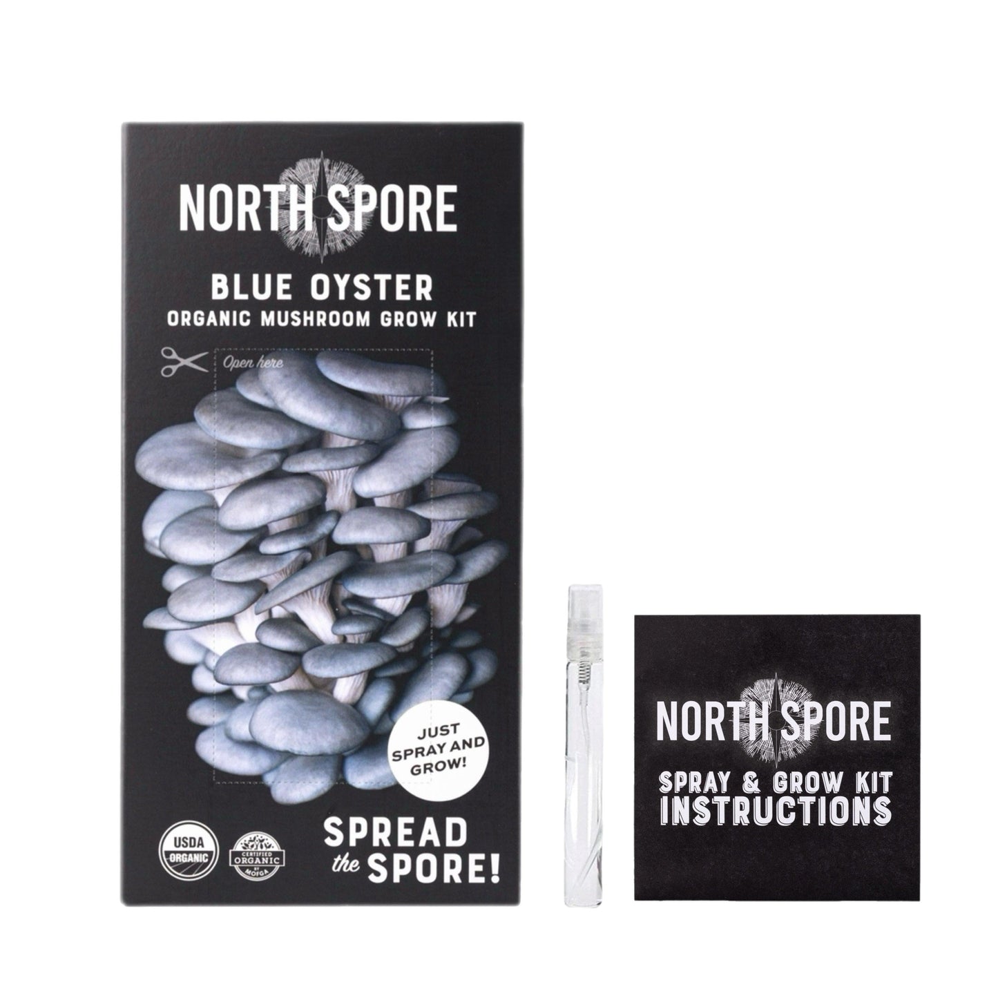 Organic Blue Oyster 'Spray & Grow' Mushroom Growing Kit North Spore