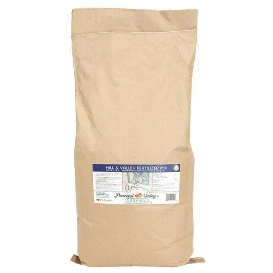 Hill & Valley Fertilizer Mix 0.5-4.0-4.0 (40 lb) Peaceful Valley