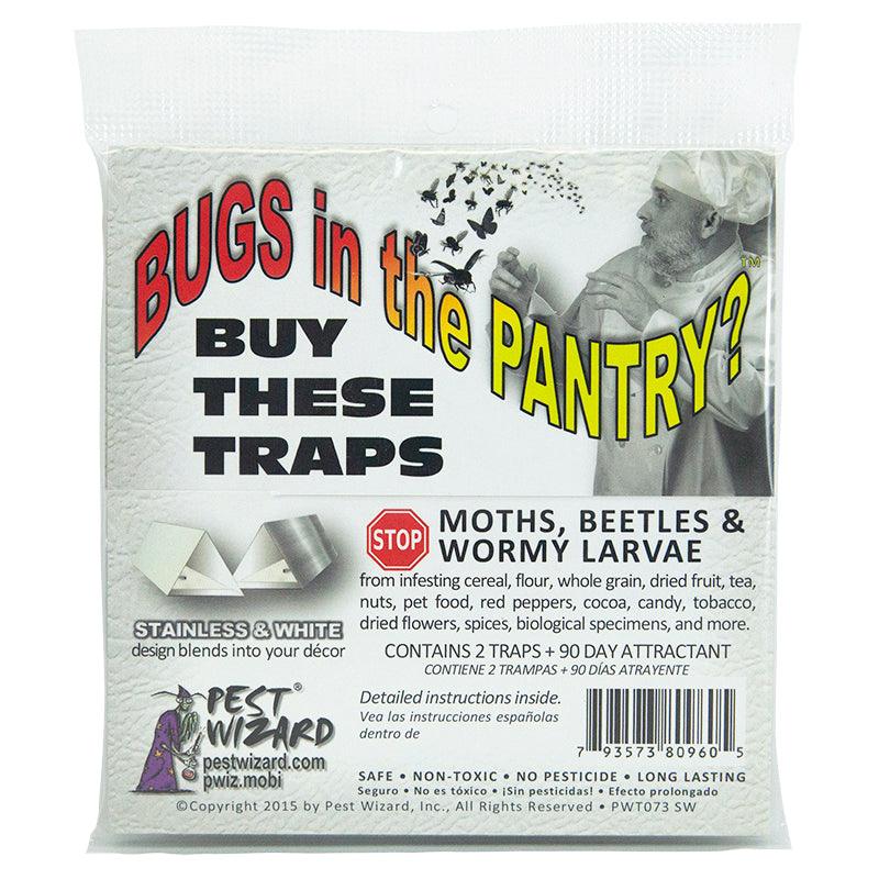 Pest Wizard BUGS in the PANTRY? 2-Pack Stainless and White Pest Wizard