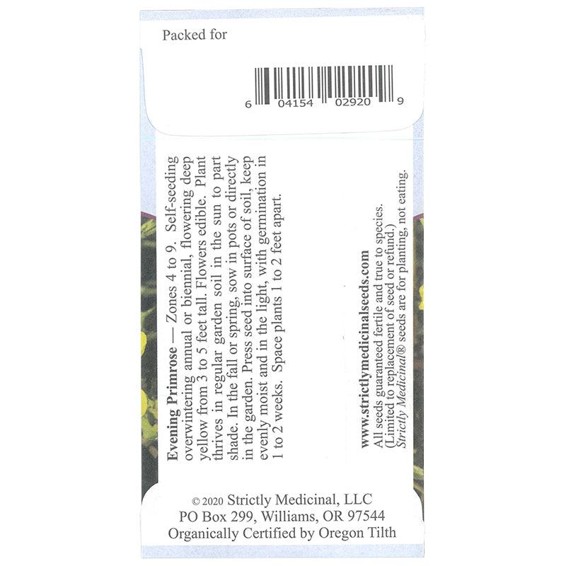 Evening Primrose Flower Seeds (Organic) Strictly Medicinal