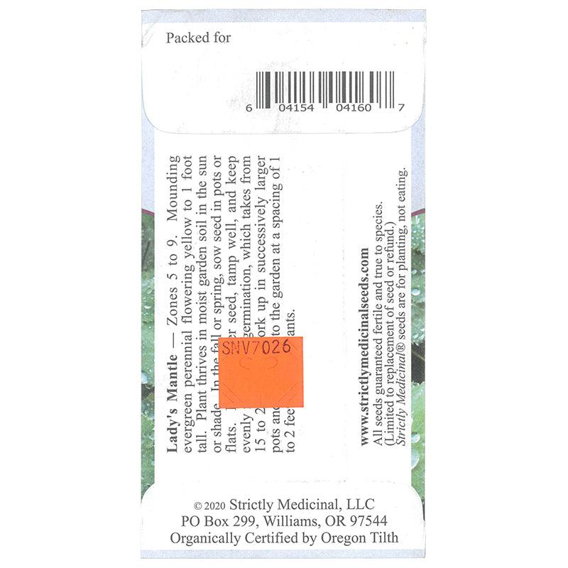 Lady's Mantle Seeds (Organic) Strictly Medicinal