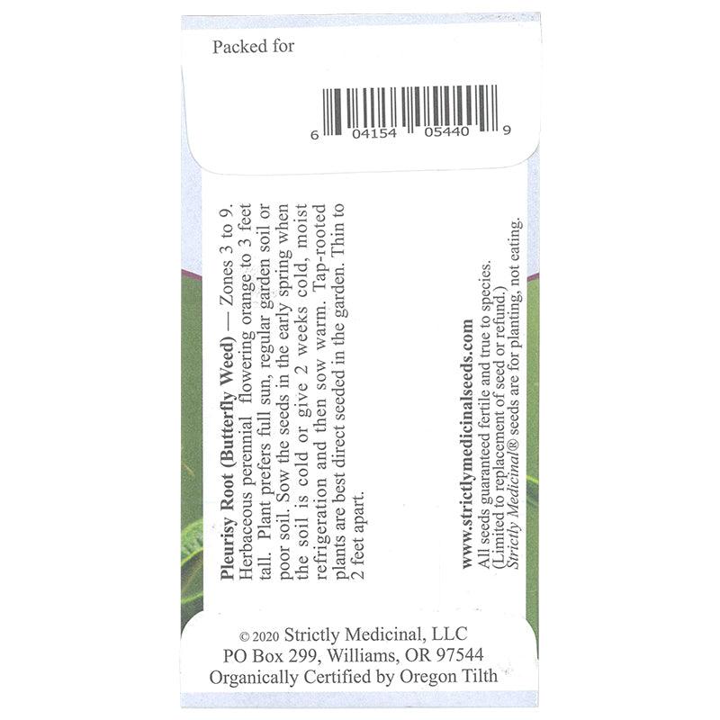 Pleurisy Root Seeds (Organic) Strictly Medicinal