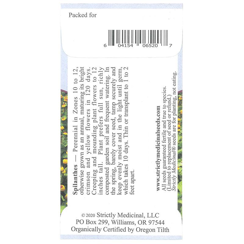 Spilanthes Seeds (Organic) Strictly Medicinal