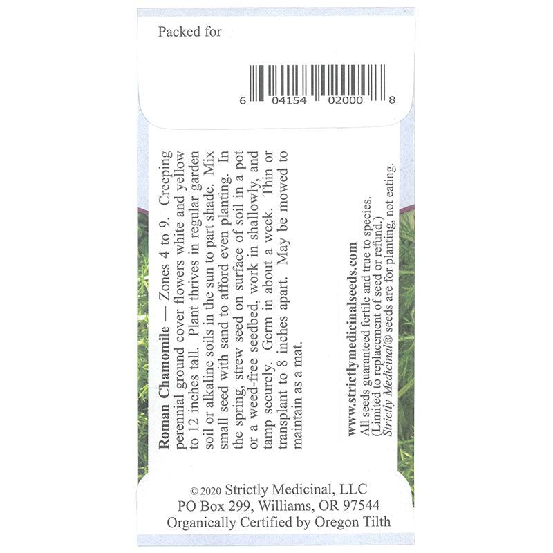 Roman Chamomile Seeds (Organic) Strictly Medicinal