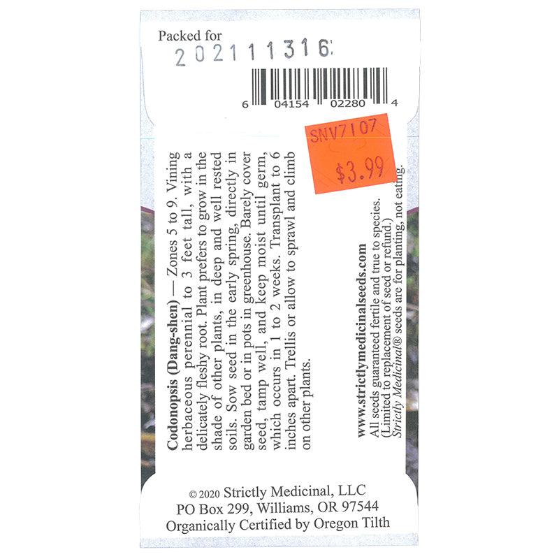 Dang-shen pilosula Seeds (Organic) Strictly Medicinal