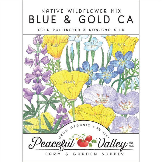 California Blue & Gold Native Wildflower Seed Mix Peaceful Valley