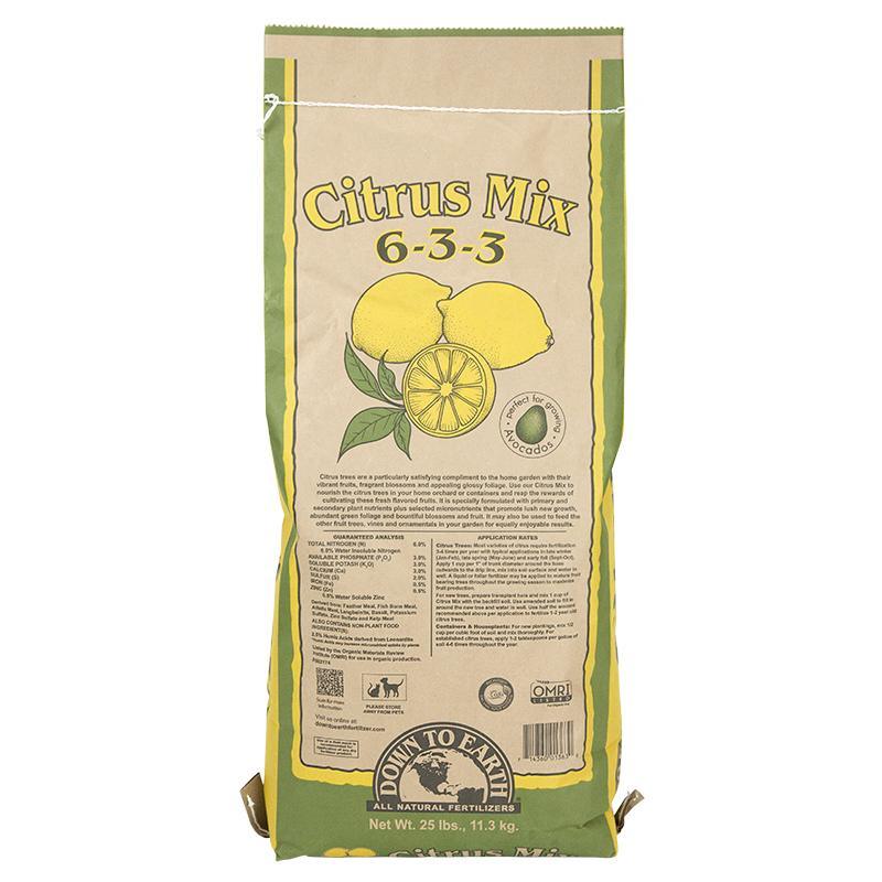 Citrus Mix Fertilizer 6-3-3 (25 lb Bag) Down to Earth