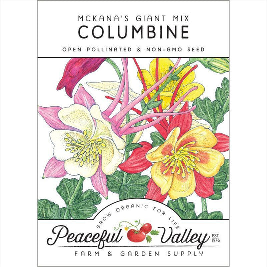 Columbine, "McKana's Giant Mix" (pack) Peaceful Valley