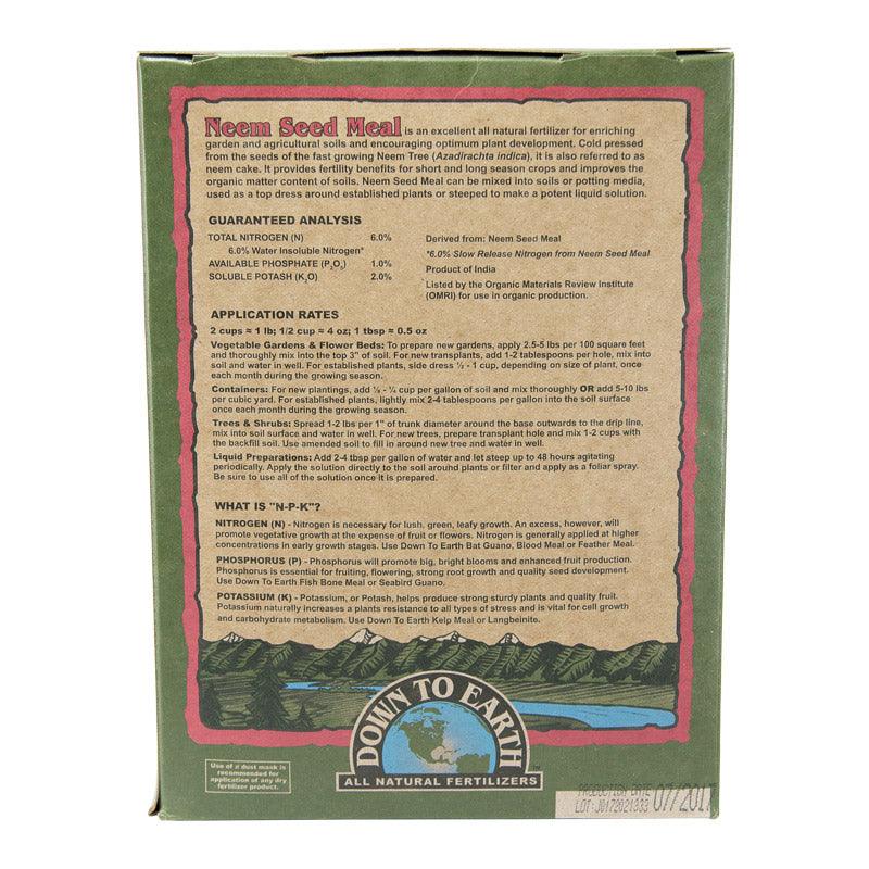 Neem Seed Meal 6-1-2 (5 lb Box) Down to Earth