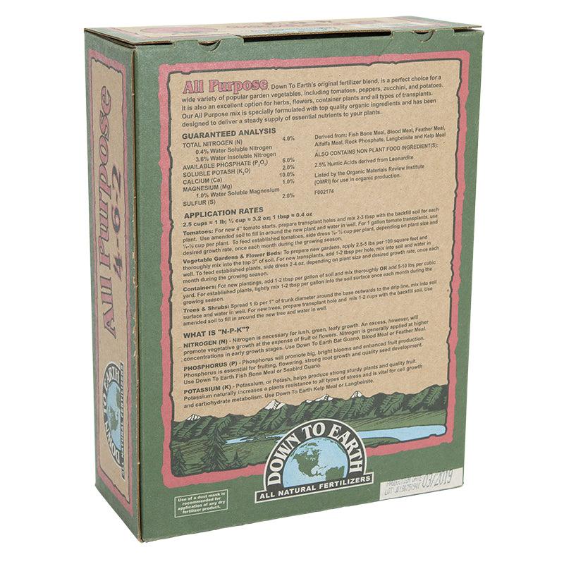 Down to Earth All Purpose Mix 4-6-2 (5 lb Box) Down to Earth