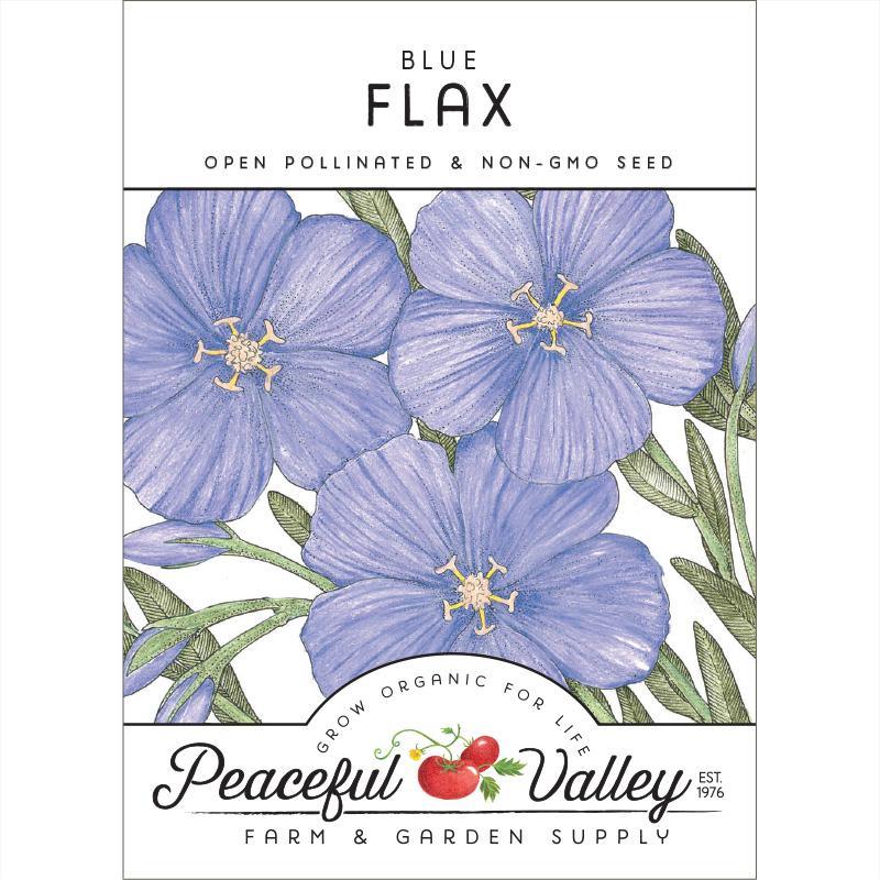 Flax, Blue (pack) - Grow Organic Flax, Blue (pack) Flower Seed & Bulbs