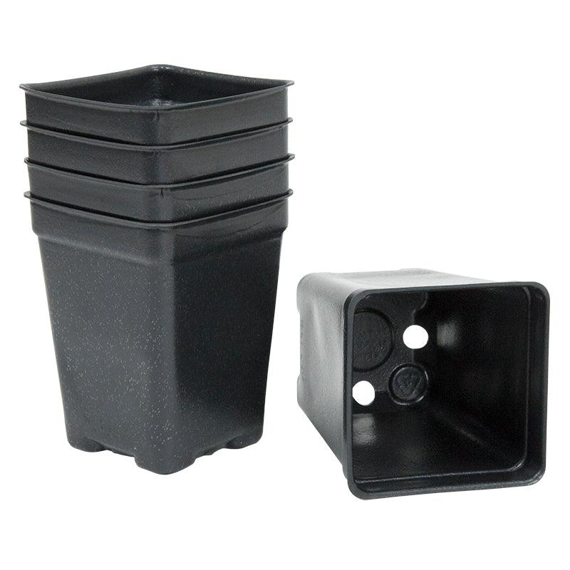 Plastic Pot Deep Vacuum 3" sq Grow Organic