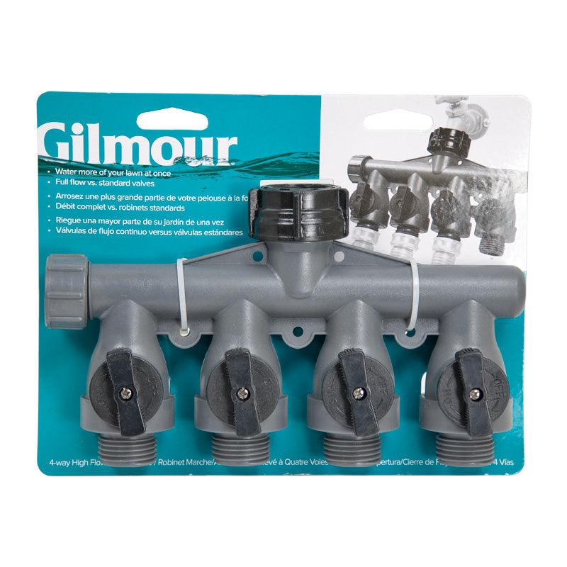 Gilmour 4-Way Hose Connector Plastic Gilmour