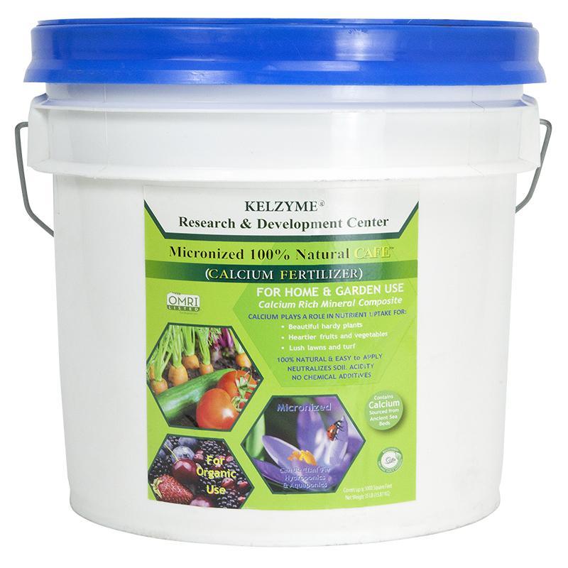 natural calcium fertilizer for plants Kelzyme Calcium CAFE Micronized (35 lb pail)