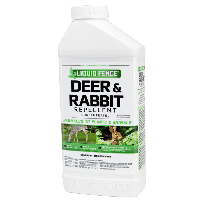 Liquid Fence - Deer & Rabbit Repellent, Concentrate (40 oz) Weed and Pest