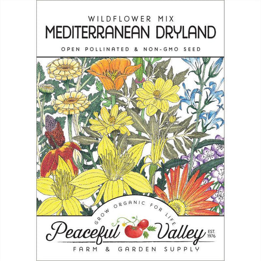 Mediterranean Dryland Wildflower Mix (pack) Peaceful Valley