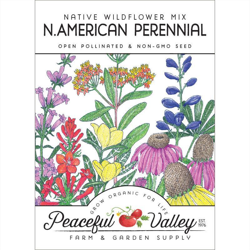 North American Perennial Native Wildflower Mix (pack) Peaceful Valley