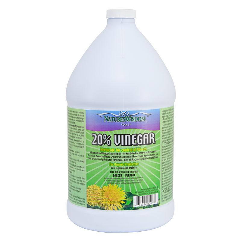 Nature's Wisdom Vinegar 20% (1 gal) – Grow Organic Nature's Wisdom Vinegar 20% (1 Gallon) (OID DUAL) Weed and Pest