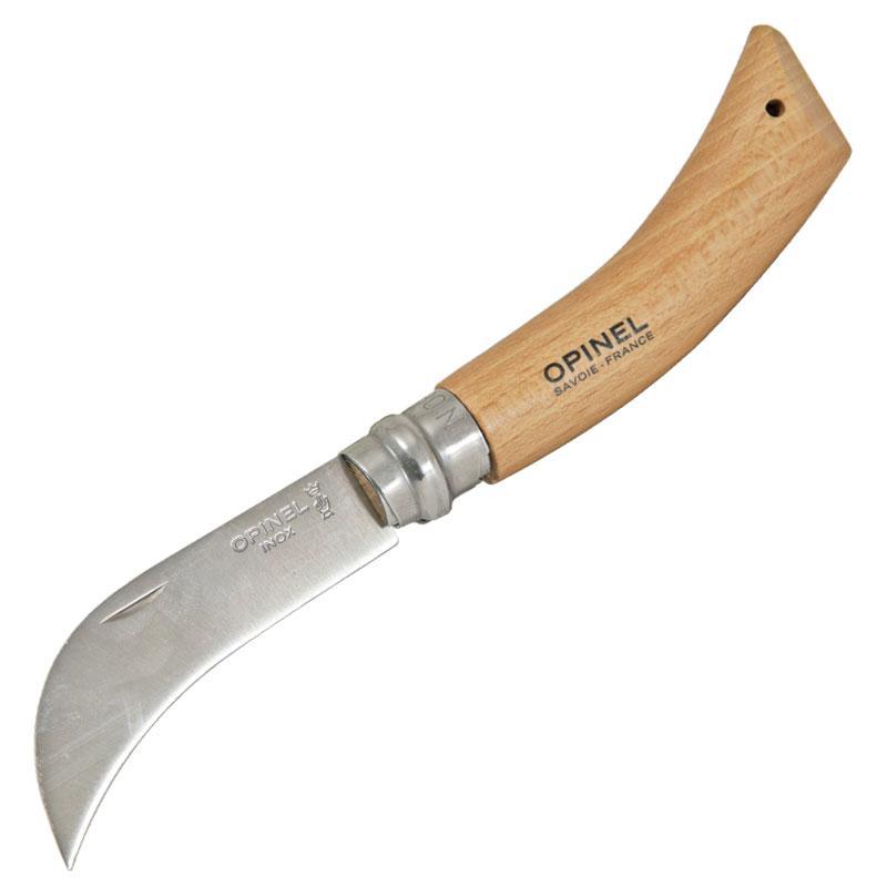 Opinel Folding Pruning/Harvest Knife Stainless Steel No. 8 Grow Organic