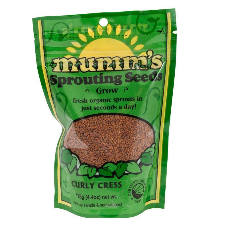 Organic Curly Cress Sprouting Seeds Mumm's