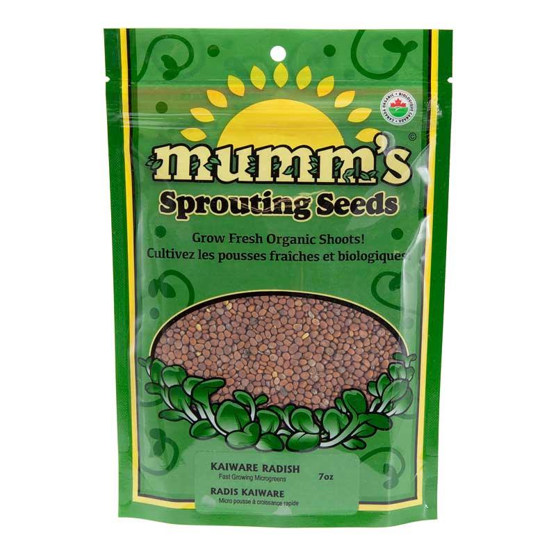 Organic Daikon Radish Sprouting Seeds Mumm's