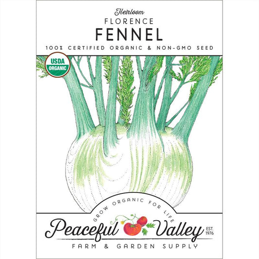 Florence Fennel Seeds (Organic) - Grow Organic Florence Fennel Seeds (Organic) Herb Seeds